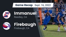 Recap: Immanuel  vs. Firebaugh  2022