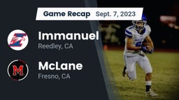 Recap: Immanuel  vs. McLane  2023