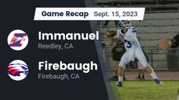 Recap: Immanuel  vs. Firebaugh  2023
