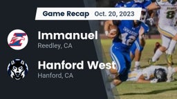 Recap: Immanuel  vs. Hanford West  2023