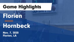 Florien  vs Hornbeck  Game Highlights - Nov. 7, 2020