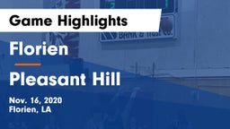 Florien  vs Pleasant Hill  Game Highlights - Nov. 16, 2020