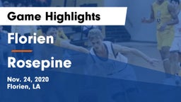 Florien  vs Rosepine  Game Highlights - Nov. 24, 2020
