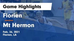Florien  vs Mt Hermon Game Highlights - Feb. 26, 2021