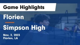 Florien  vs Simpson High Game Highlights - Nov. 2, 2023