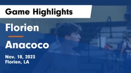 Florien  vs Anacoco  Game Highlights - Nov. 18, 2023