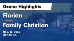 Florien  vs Family Christian  Game Highlights - Nov. 16, 2023