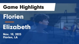 Florien  vs Elizabeth Game Highlights - Nov. 10, 2023