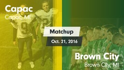 Matchup: Capac vs. Brown City  2016