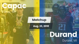Matchup: Capac vs. Durand  2018