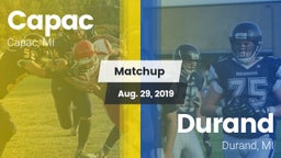 Matchup: Capac vs. Durand  2019