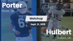 Matchup: Porter vs. Hulbert  2018
