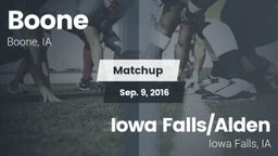 Matchup: Boone vs. Iowa Falls/Alden  2016