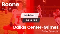 Matchup: Boone vs. Dallas Center-Grimes  2016