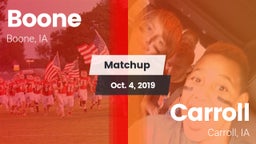 Matchup: Boone vs. Carroll  2019