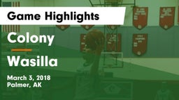 Colony  vs Wasilla  Game Highlights - March 3, 2018
