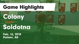 Colony  vs Soldotna  Game Highlights - Feb. 16, 2018