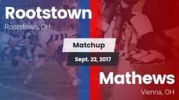 Matchup: Rootstown vs. Mathews  2017