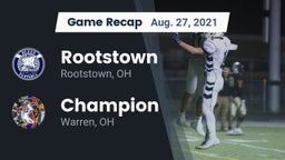Recap: Rootstown  vs. Champion  2021