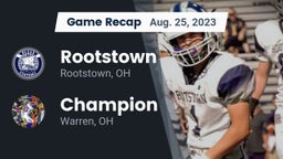 Recap: Rootstown  vs. Champion  2023