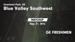 Matchup: Blue Valley SW vs. GE FRESHMEN 2016