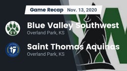 Recap: Blue Valley Southwest  vs. Saint Thomas Aquinas  2020