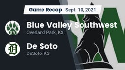 Recap: Blue Valley Southwest  vs. De Soto  2021