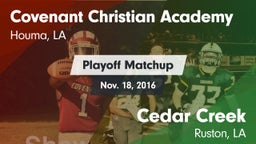 Matchup: Covenant Christian A vs. Cedar Creek  2016
