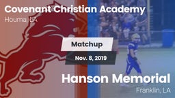 Matchup: Covenant Christian A vs. Hanson Memorial  2019