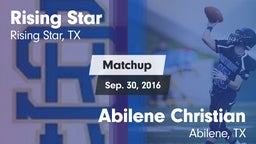 Matchup: Rising Star vs. Abilene Christian  2016