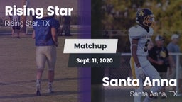 Matchup: Rising Star vs. Santa Anna  2020