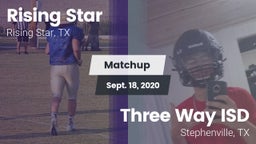 Matchup: Rising Star vs. Three Way ISD 2020