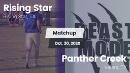 Matchup: Rising Star vs. Panther Creek  2020