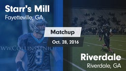 Matchup: Starr's Mill vs. Riverdale  2016