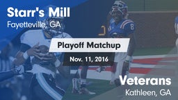 Matchup: Starr's Mill vs. Veterans  2016