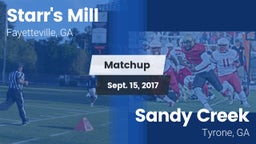 Matchup: Starr's Mill vs. Sandy Creek  2017