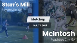 Matchup: Starr's Mill vs. McIntosh  2017