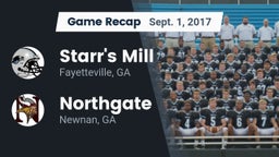 Recap: Starr's Mill  vs. Northgate  2017