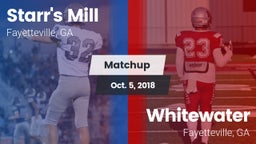 Matchup: Starr's Mill vs. Whitewater  2018