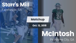 Matchup: Starr's Mill vs. McIntosh  2018