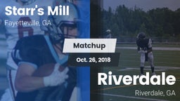 Matchup: Starr's Mill vs. Riverdale  2018