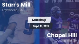 Matchup: Starr's Mill vs. Chapel Hill  2019