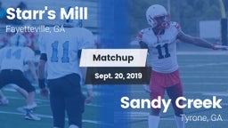 Matchup: Starr's Mill vs. Sandy Creek  2019