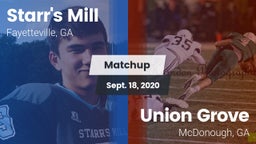 Matchup: Starr's Mill vs. Union Grove  2020