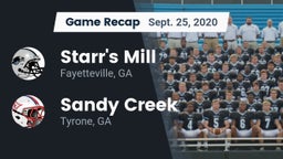 Recap: Starr's Mill  vs. Sandy Creek  2020