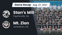 Recap: Starr's Mill  vs. Mt. Zion  2021