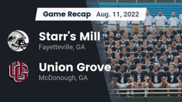 Recap: Starr's Mill  vs. Union Grove  2022