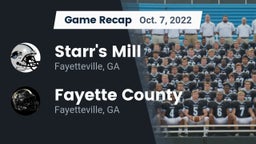 Recap: Starr's Mill  vs. Fayette County  2022