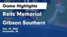 Reitz Memorial  vs Gibson Southern Game Highlights - Feb. 29, 2020