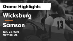Wicksburg  vs Samson  Game Highlights - Jan. 24, 2023